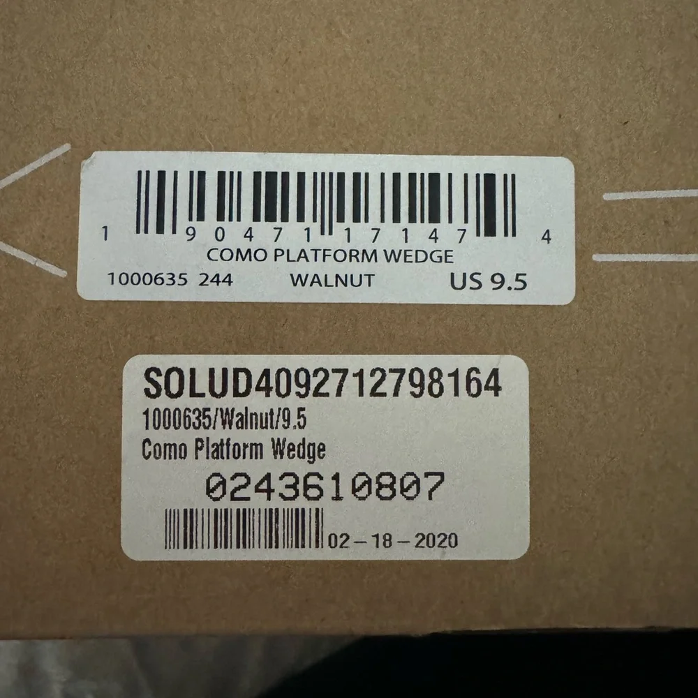 SOLUDOS • Walnut Como Platform Wedge Sandals Includes Box
